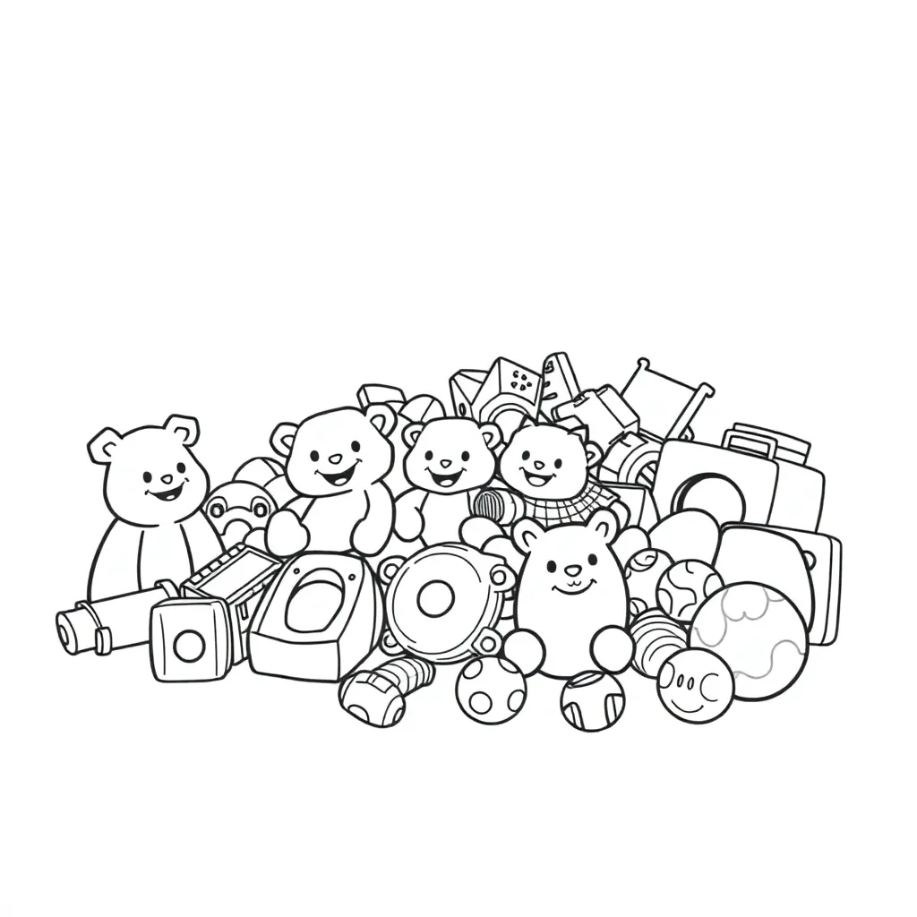 Toys coloring page