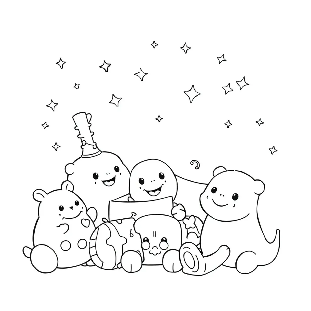 Toys coloring page