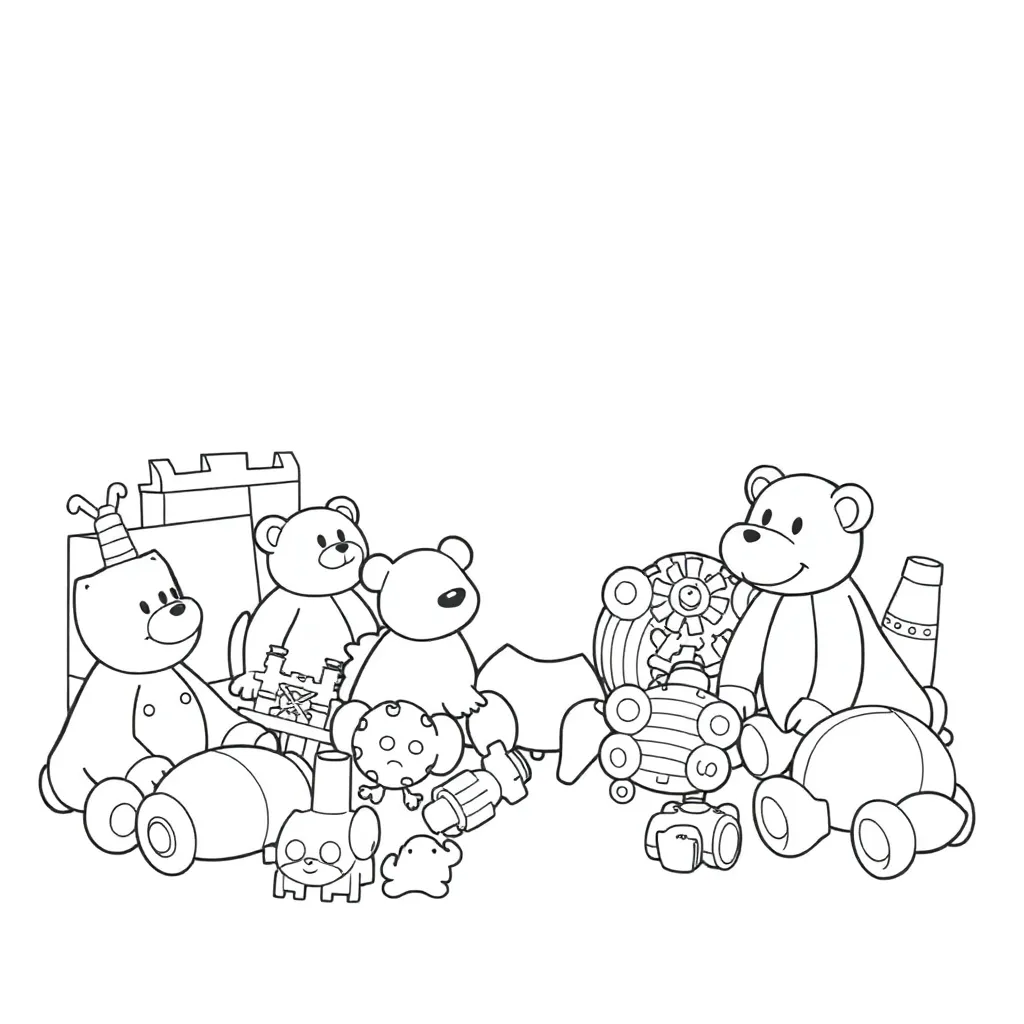 Toys coloring page