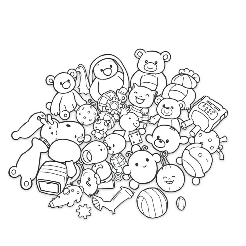 Toys coloring page