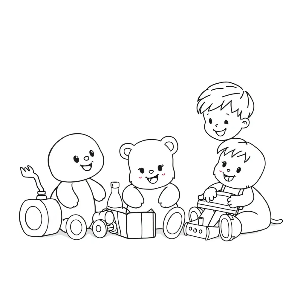 Toys coloring page
