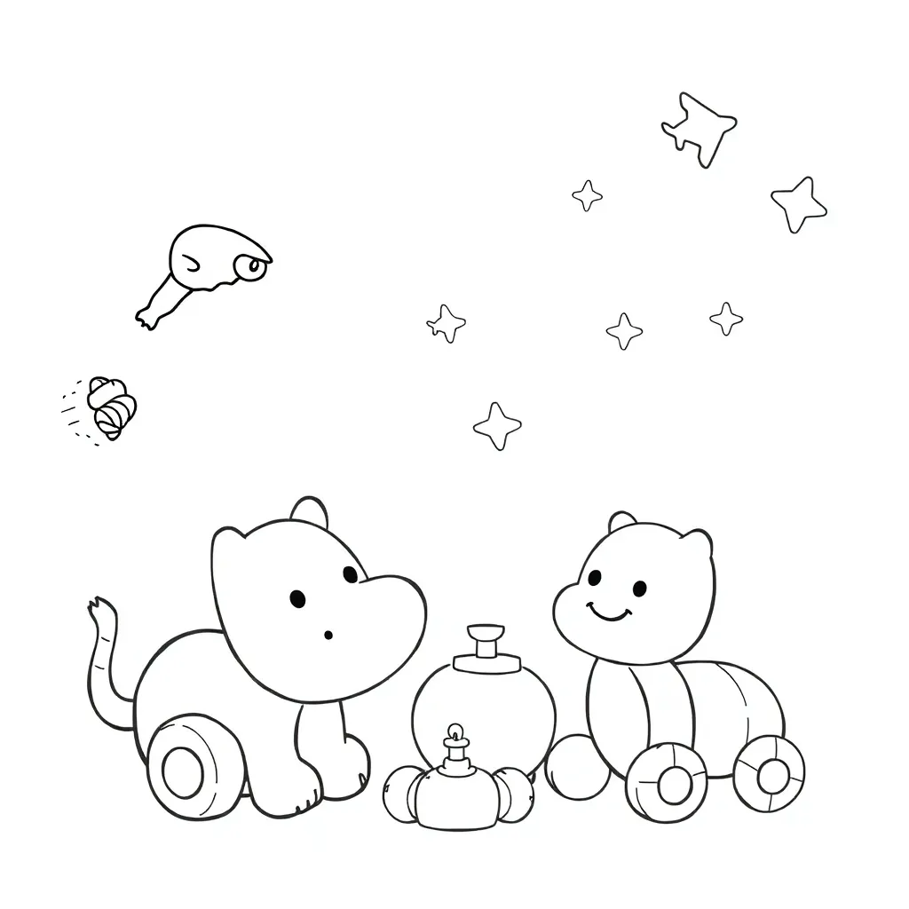 Toys coloring page