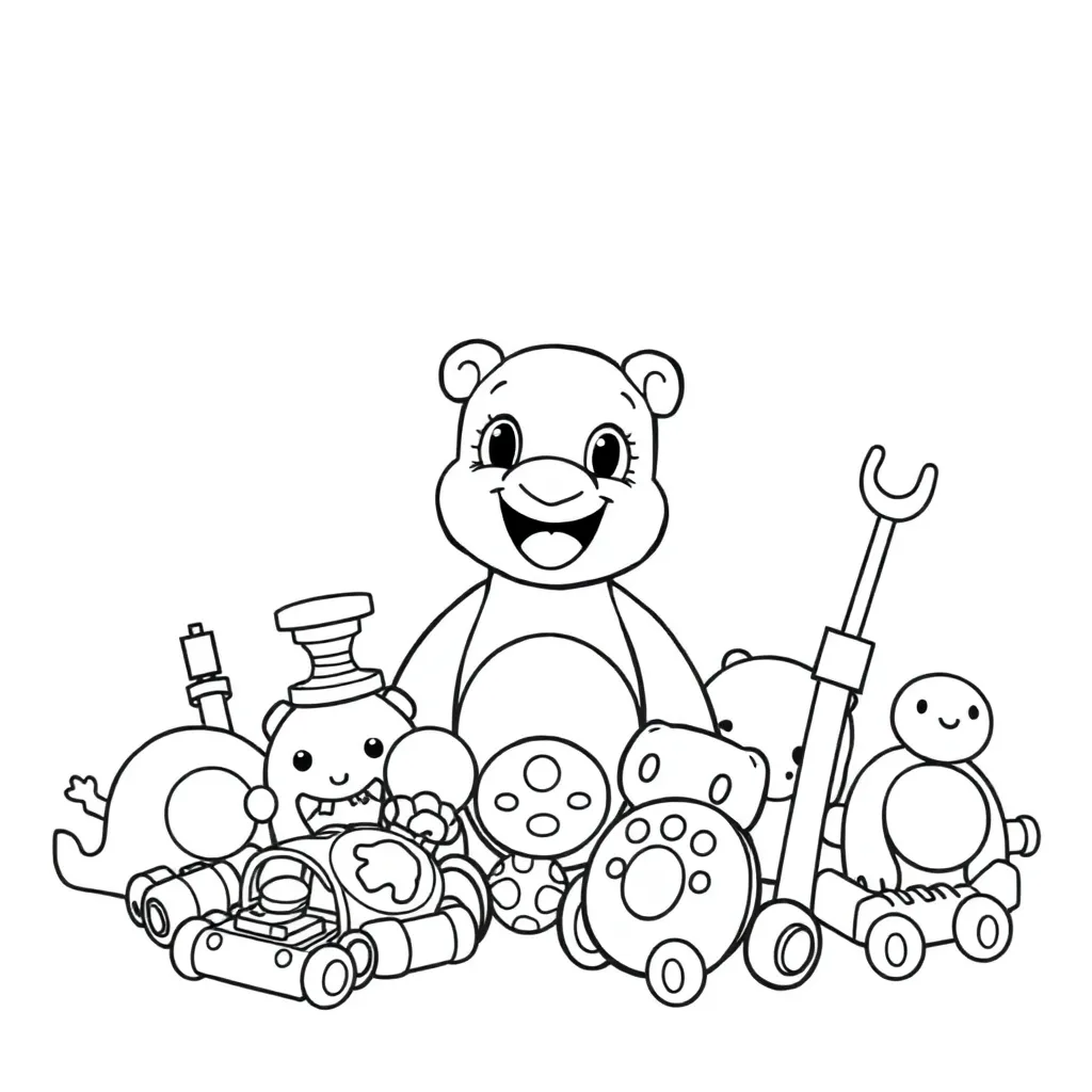 Toys coloring page