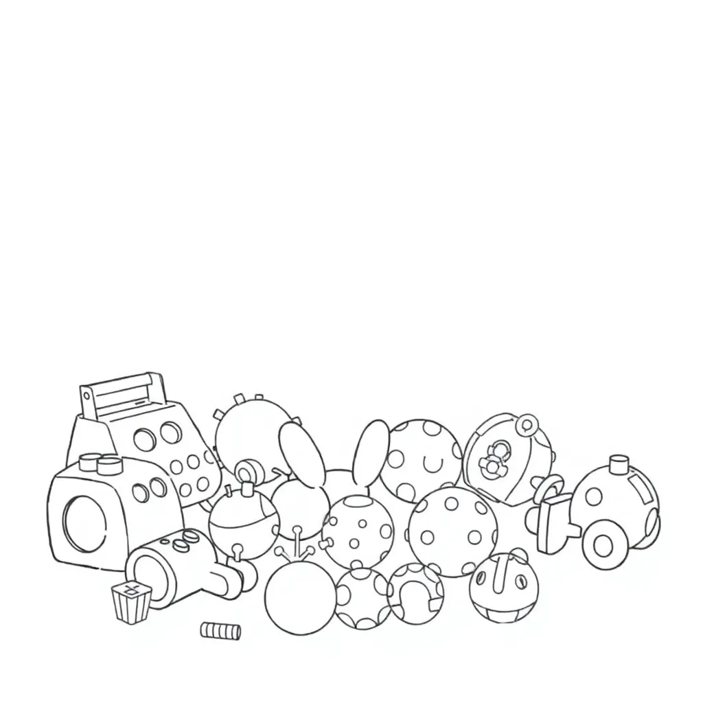 Toys coloring page