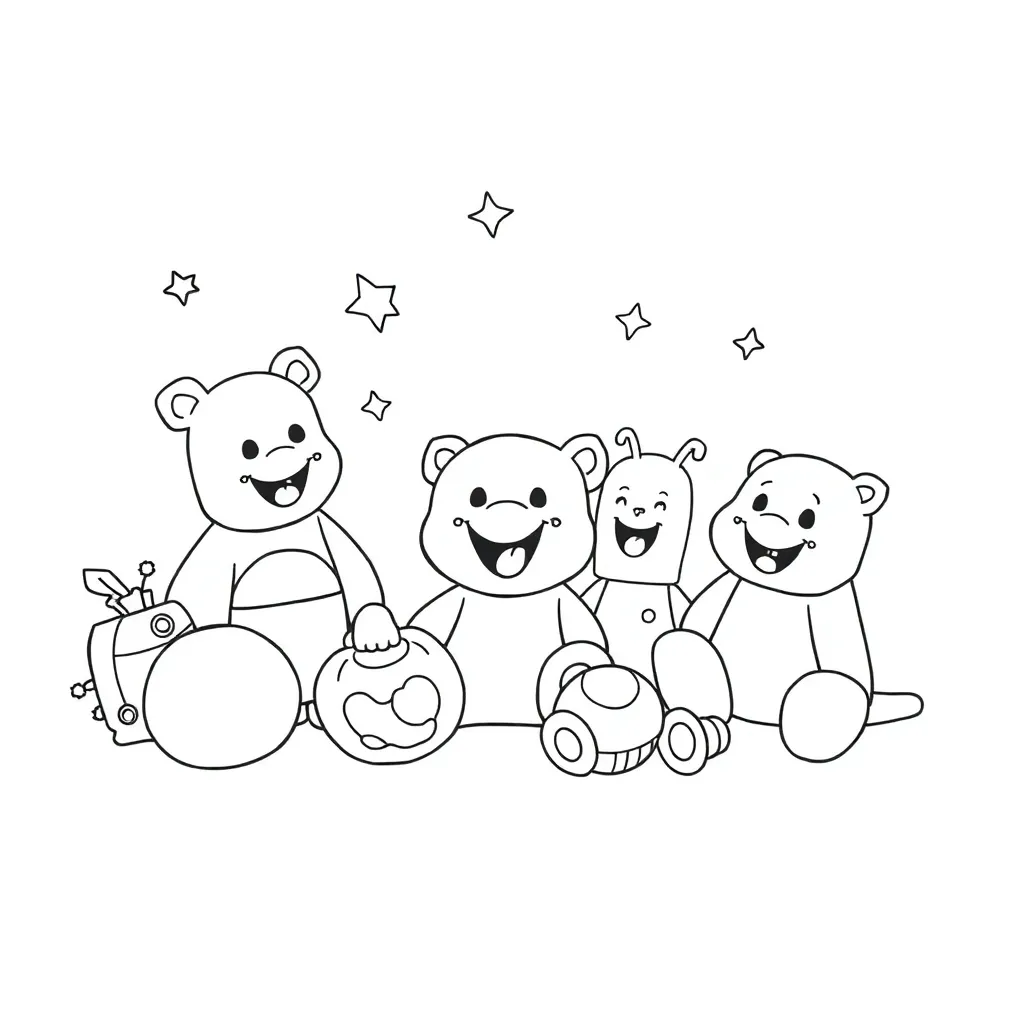 Toys coloring page