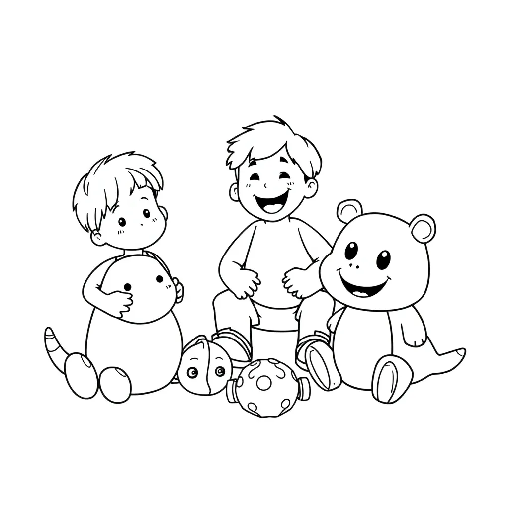 Toys coloring page