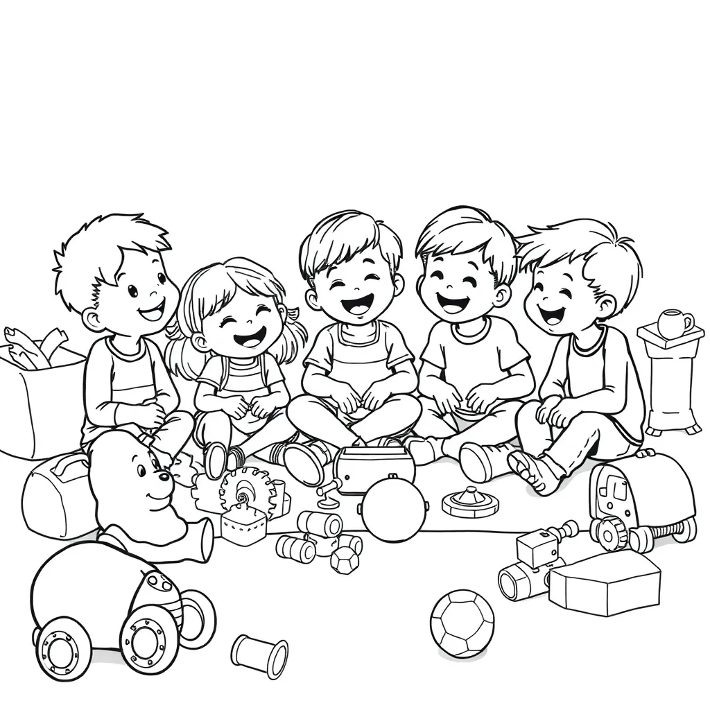 Toys coloring page