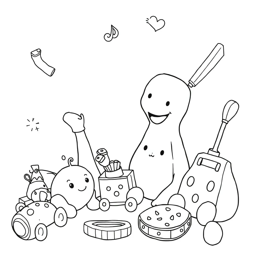 Toys coloring page