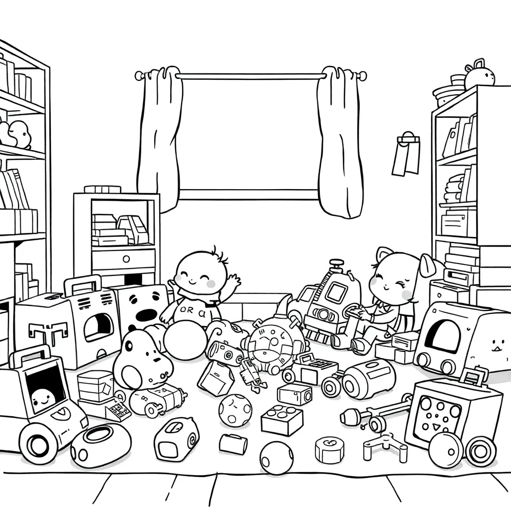 Toys coloring page