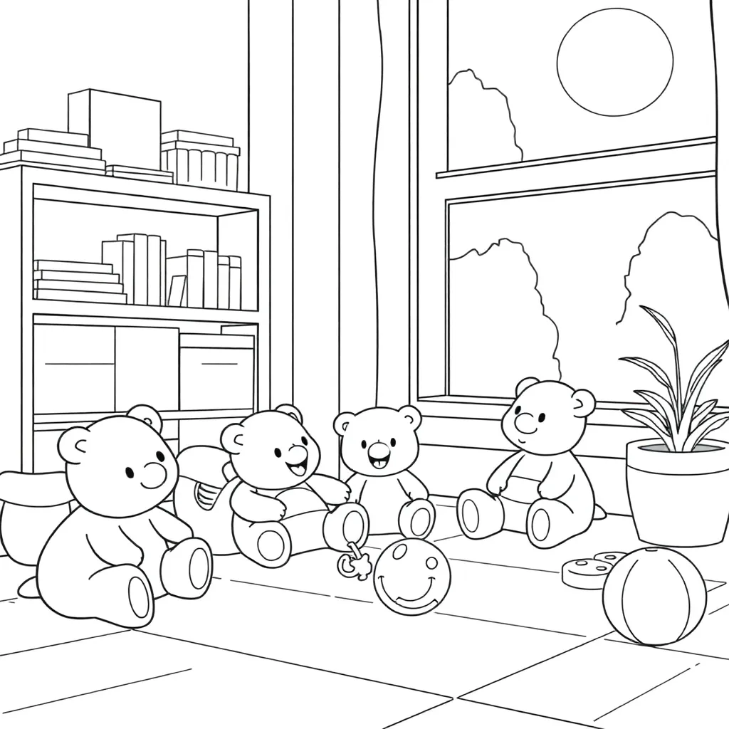 Toys coloring page