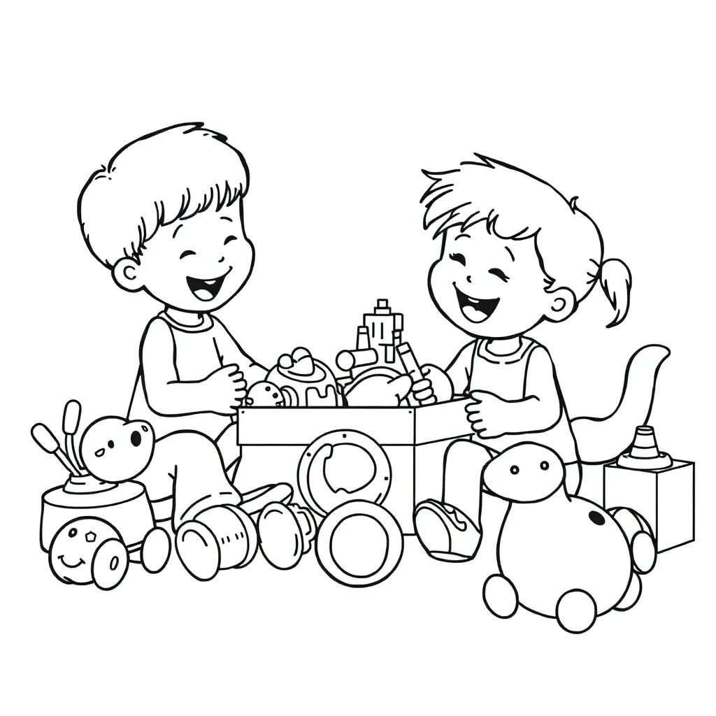 Toys coloring page