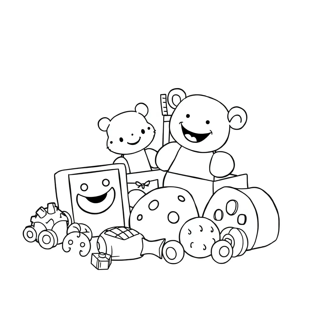 Toys coloring page