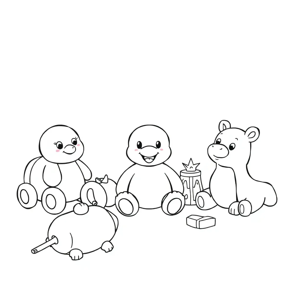 Toys coloring page