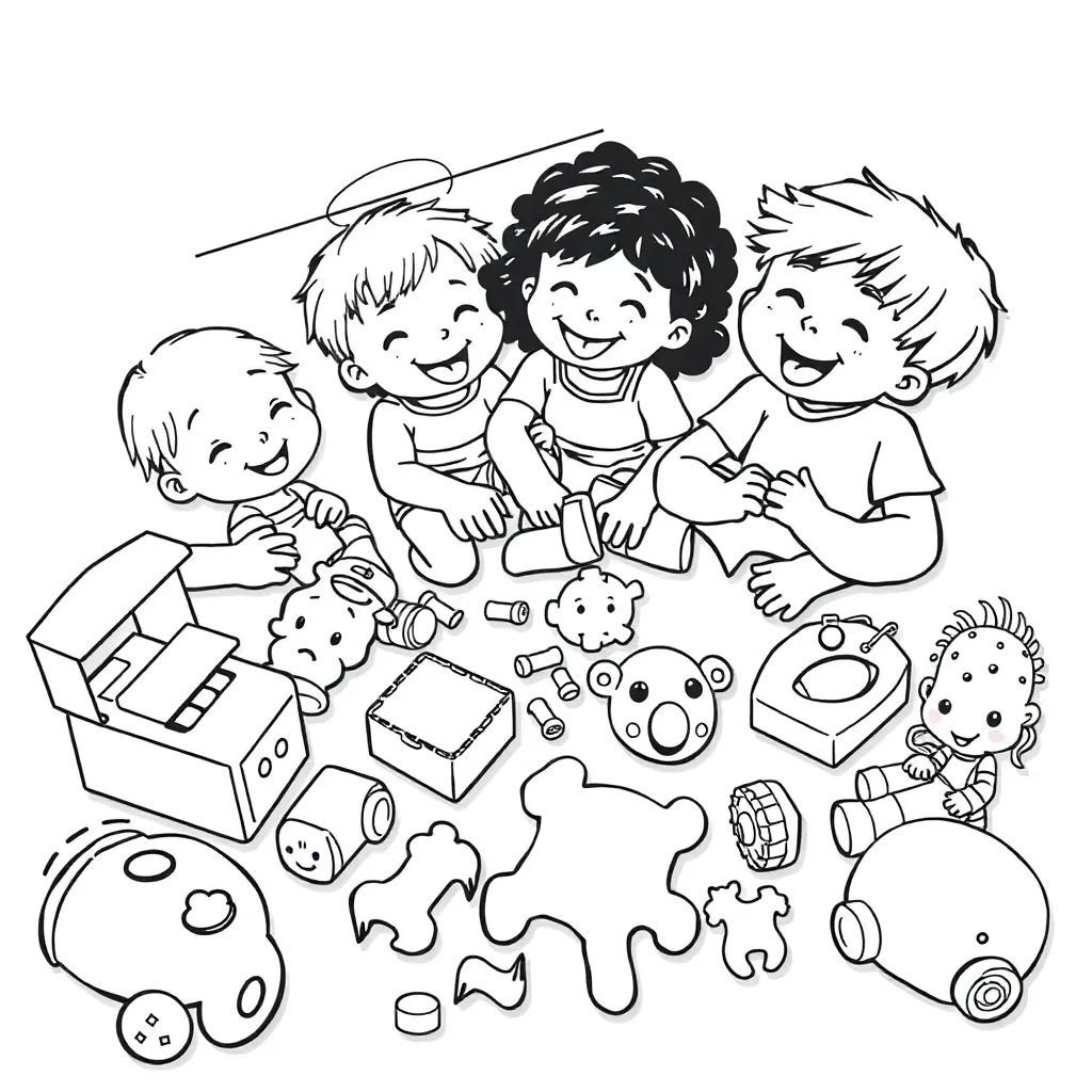 Toys coloring page
