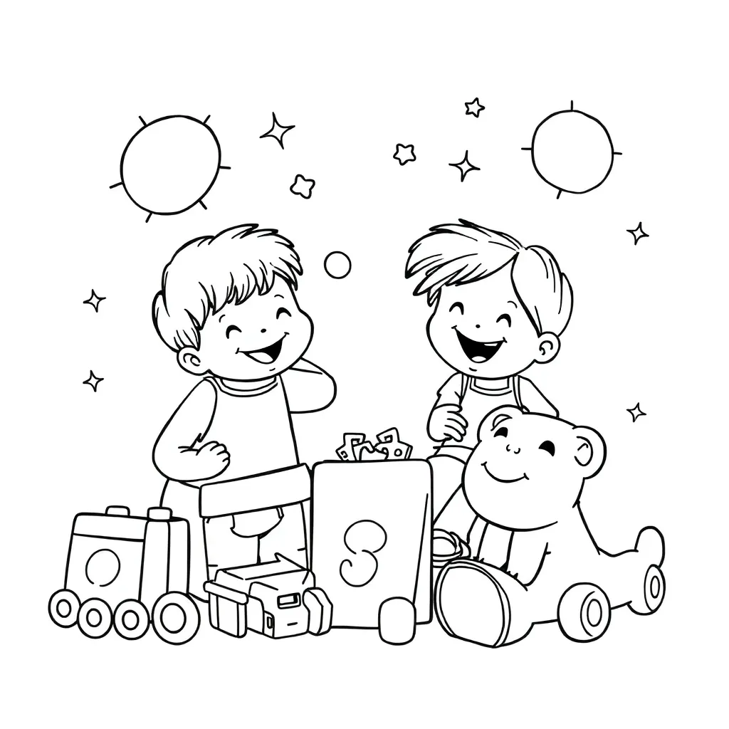 Toys coloring page