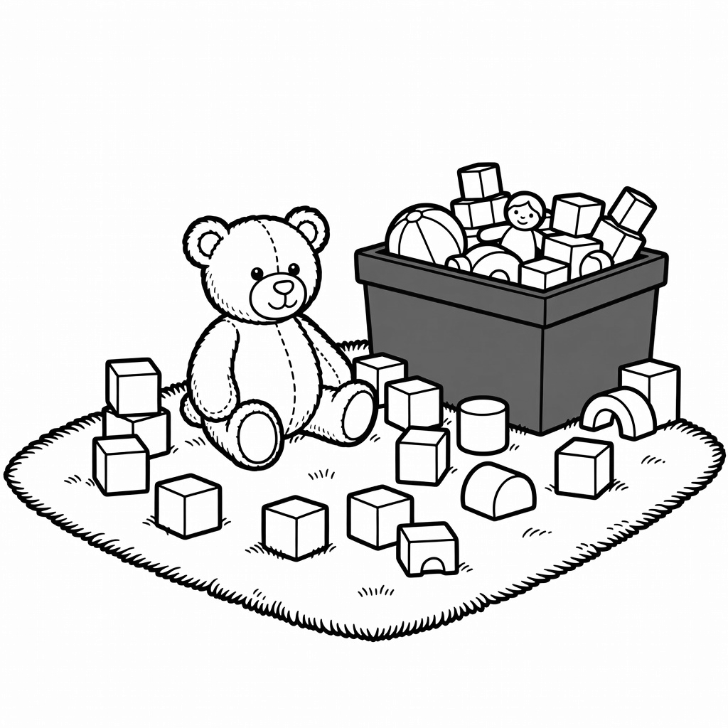 Toys coloring page