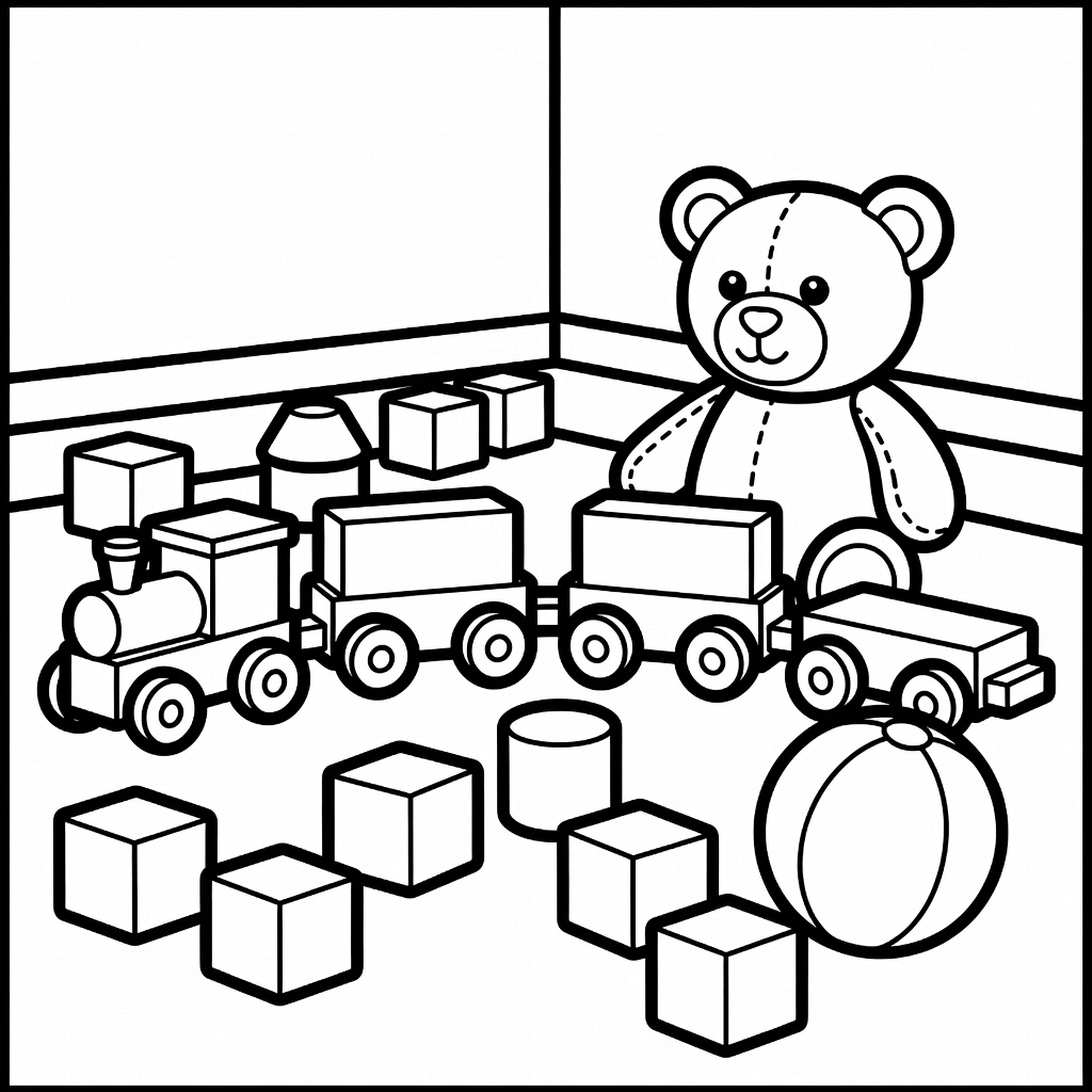Toys coloring page
