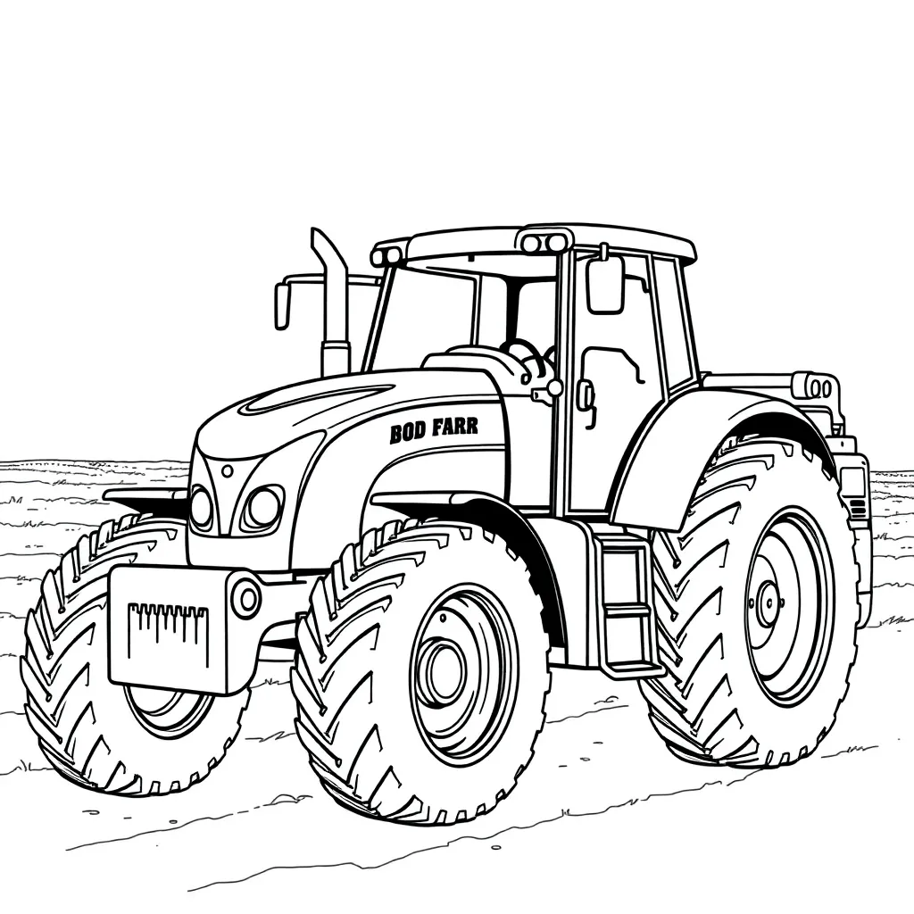 Tractor coloring page