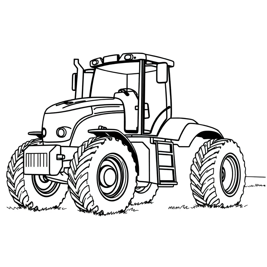 Tractor coloring page