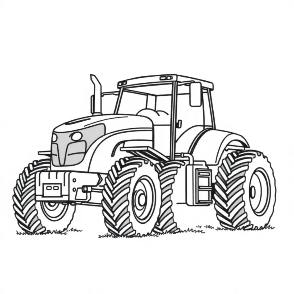 Tractor coloring page