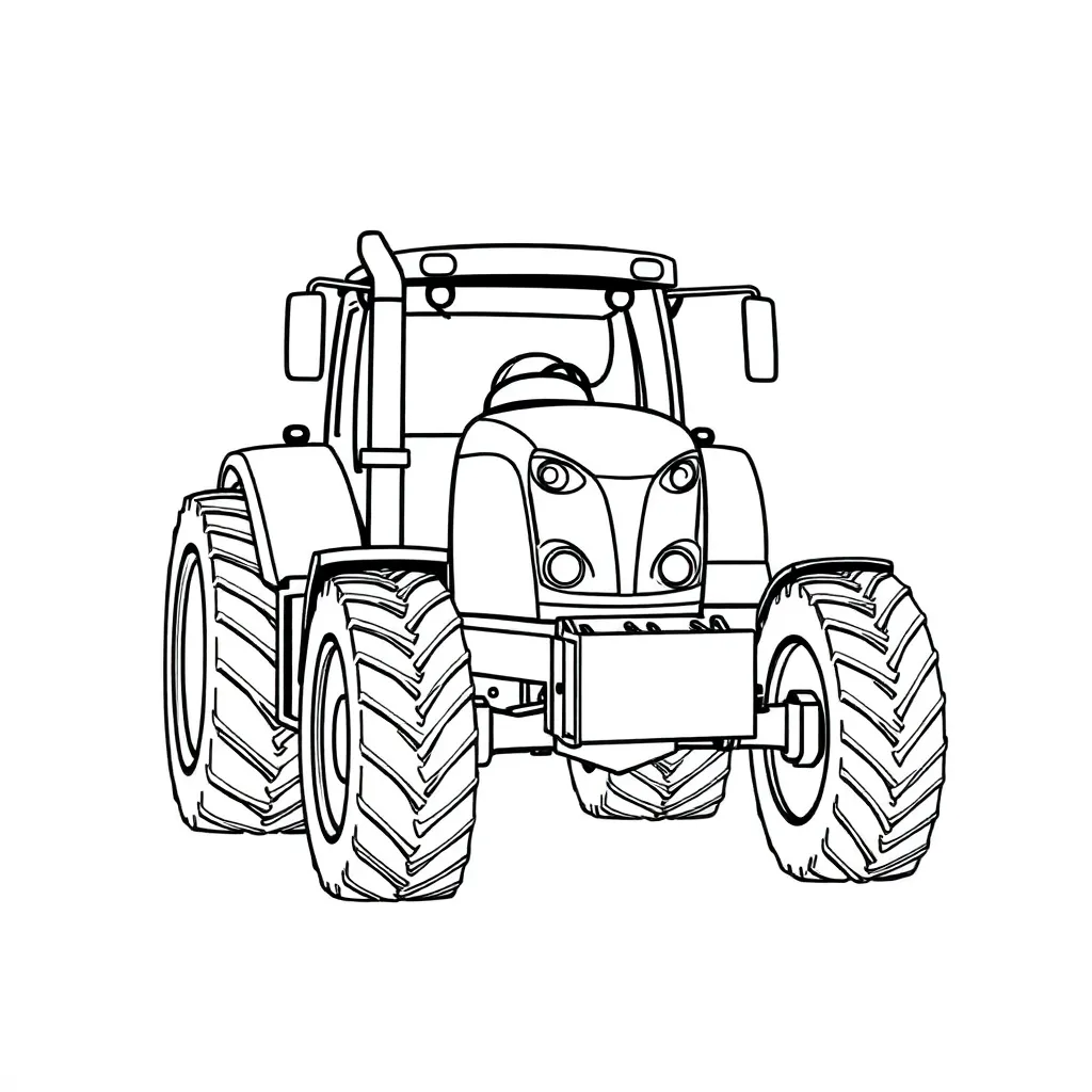 Tractor coloring page