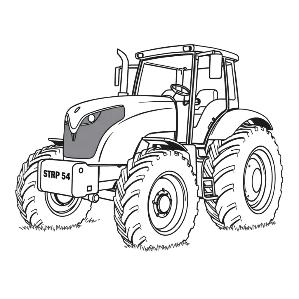 Tractor coloring page