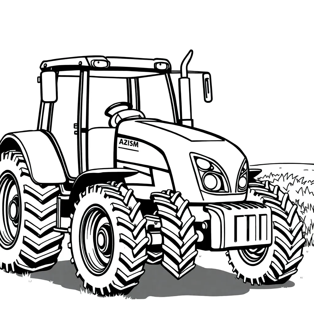 Tractor coloring page