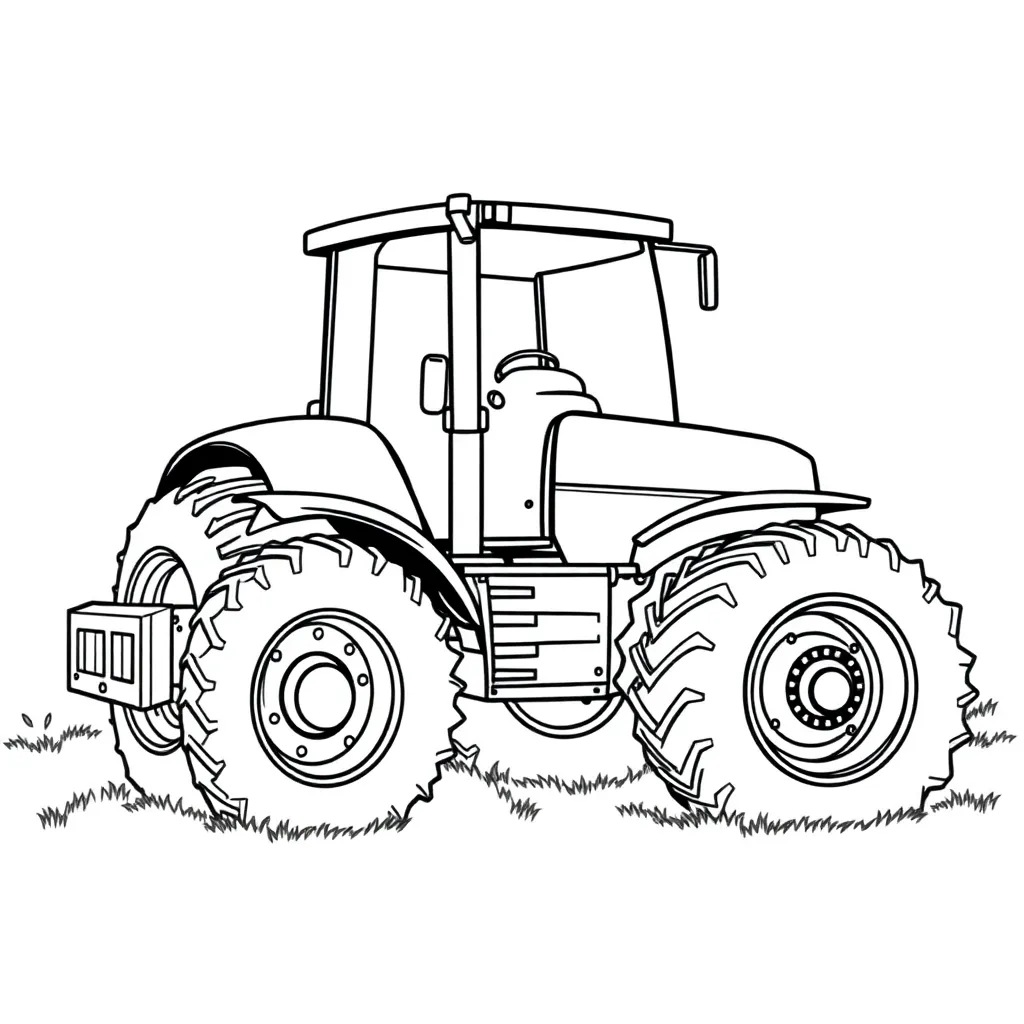Tractor coloring page
