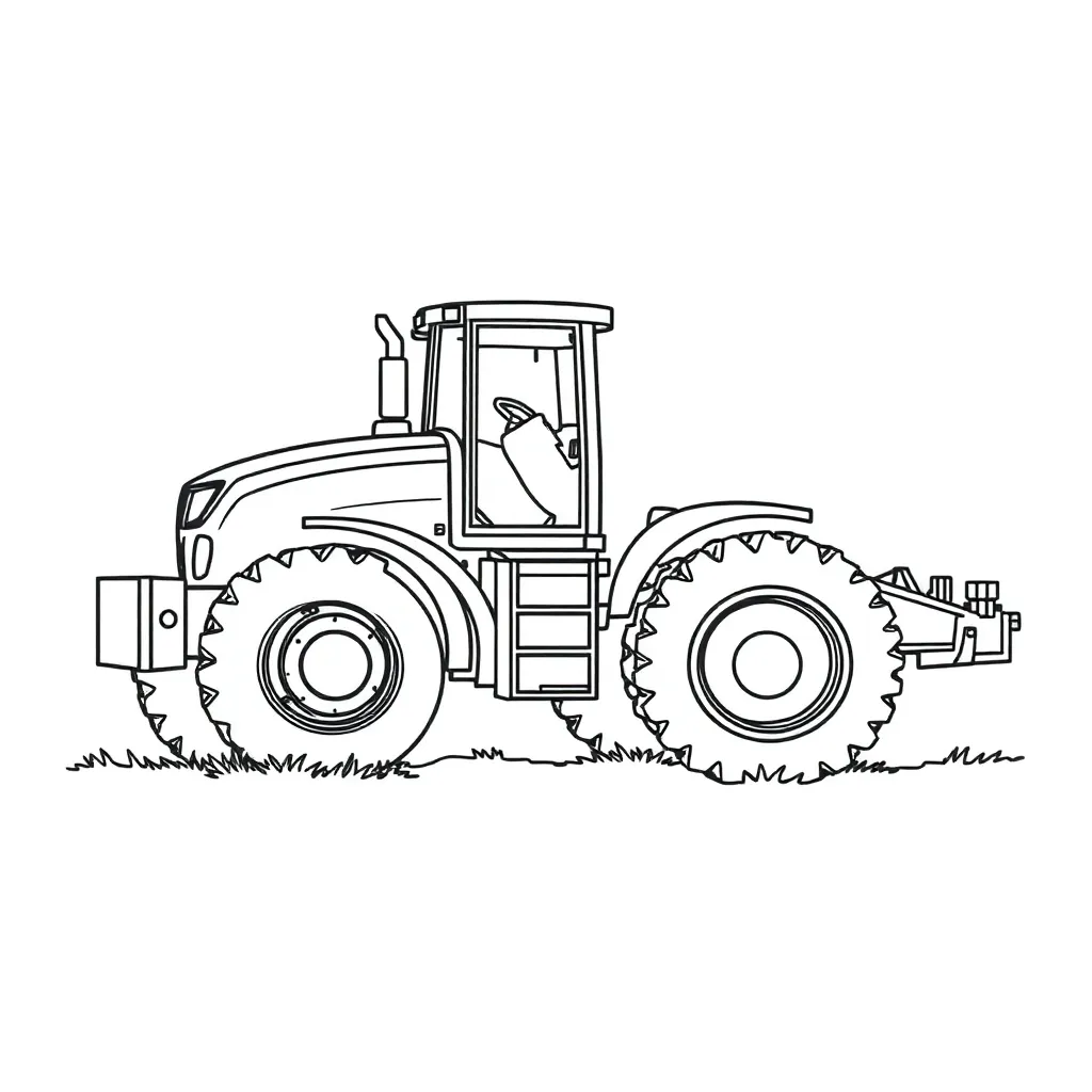 Tractor coloring page