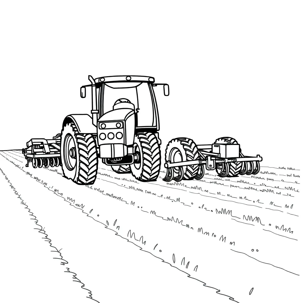 Tractor coloring page