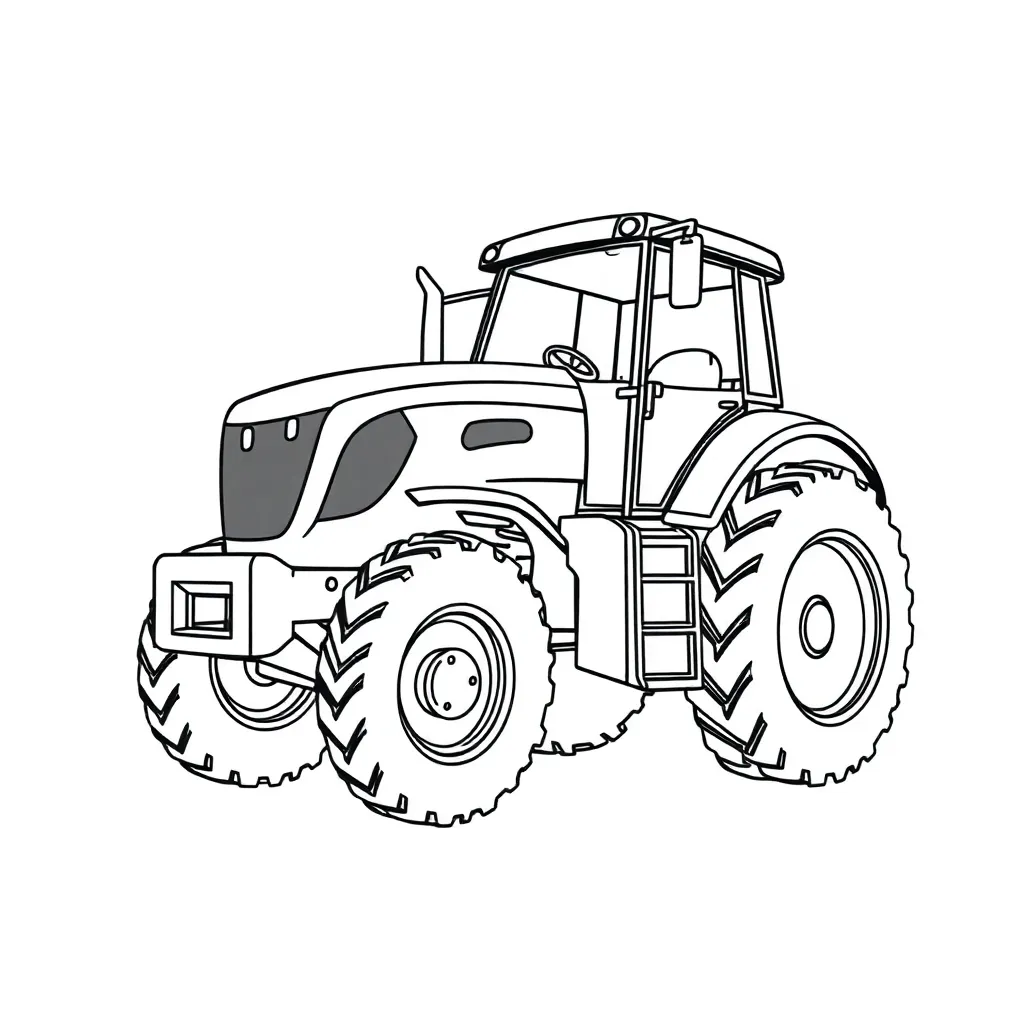 Tractor coloring page