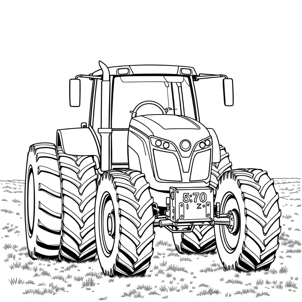 Tractor coloring page