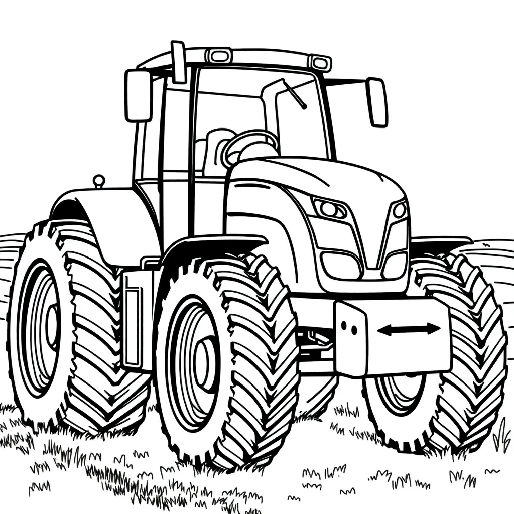 Tractor coloring page