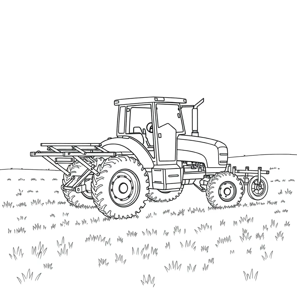 Tractor coloring page