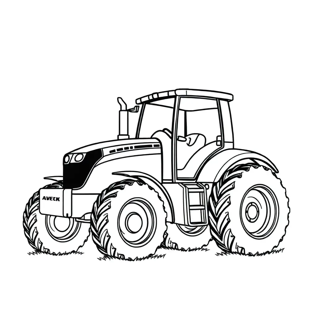 Tractor coloring page