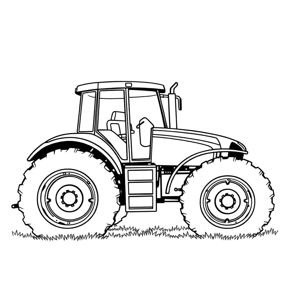 Tractor coloring page