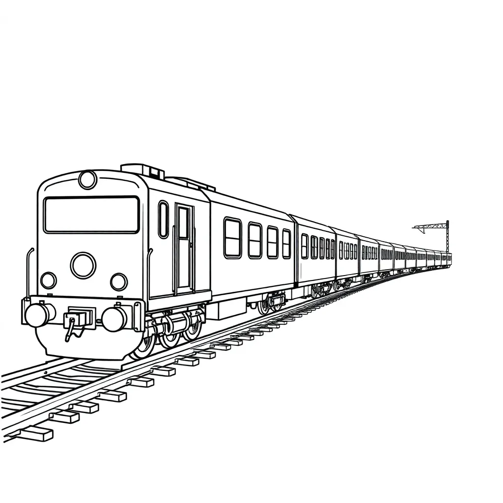 Train coloring page