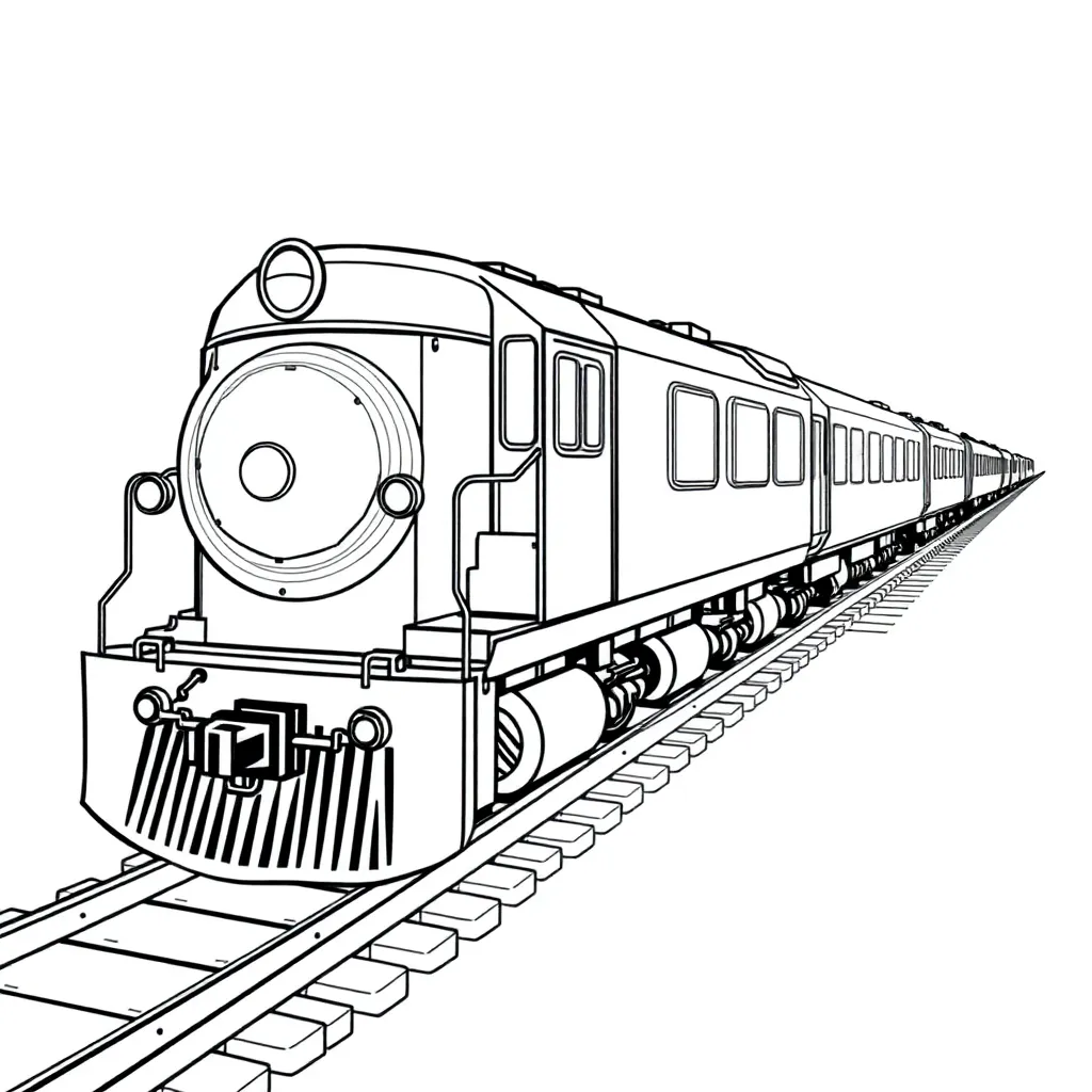 Train coloring page