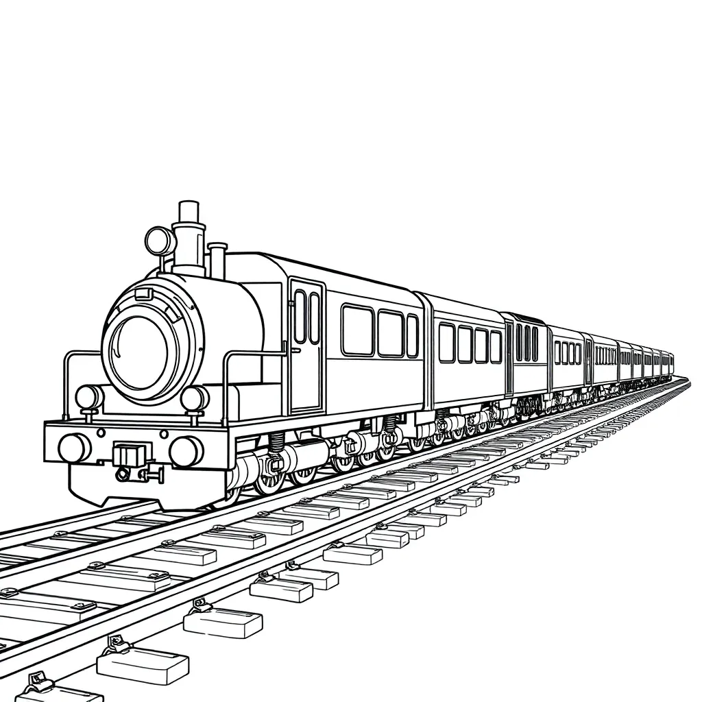 Train coloring page