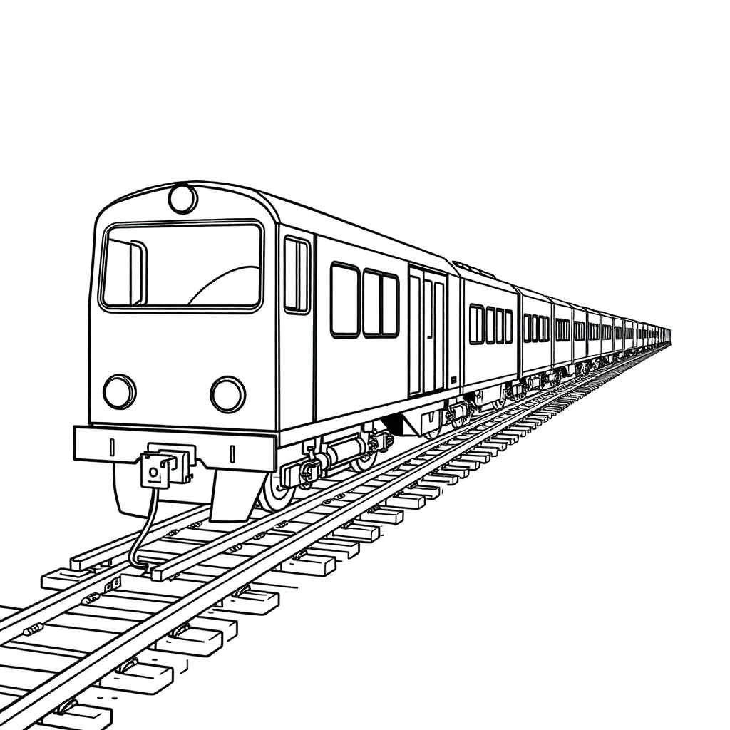 Train coloring page