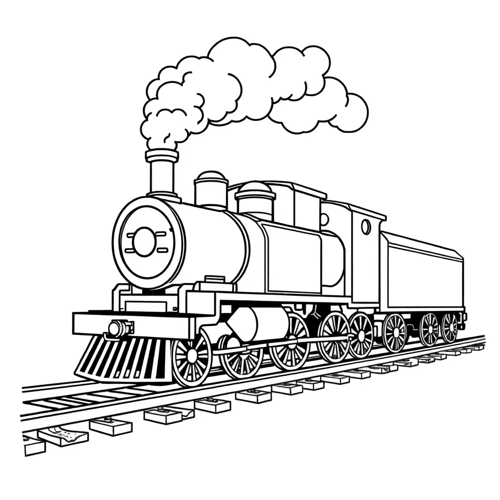 Train coloring page