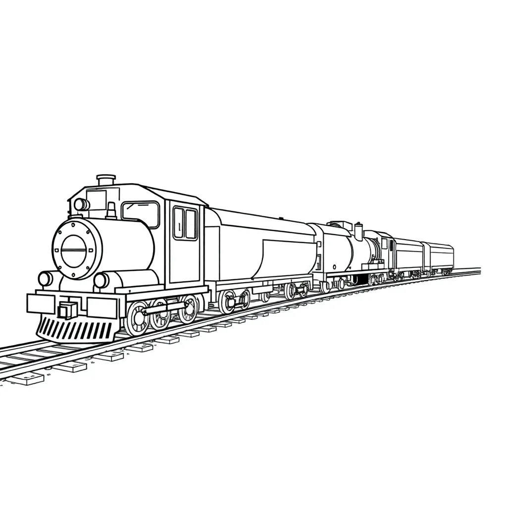 Train coloring page