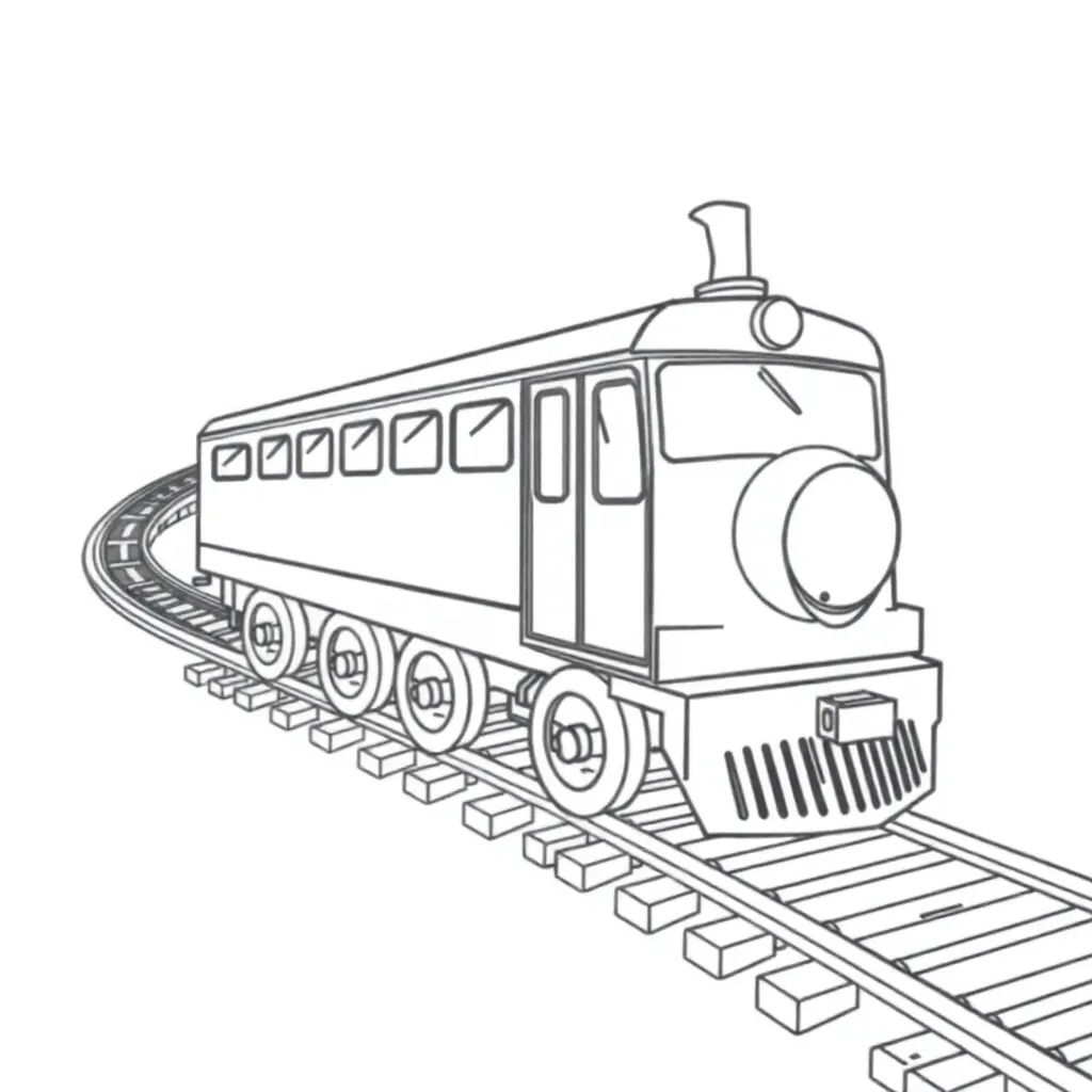 Train coloring page