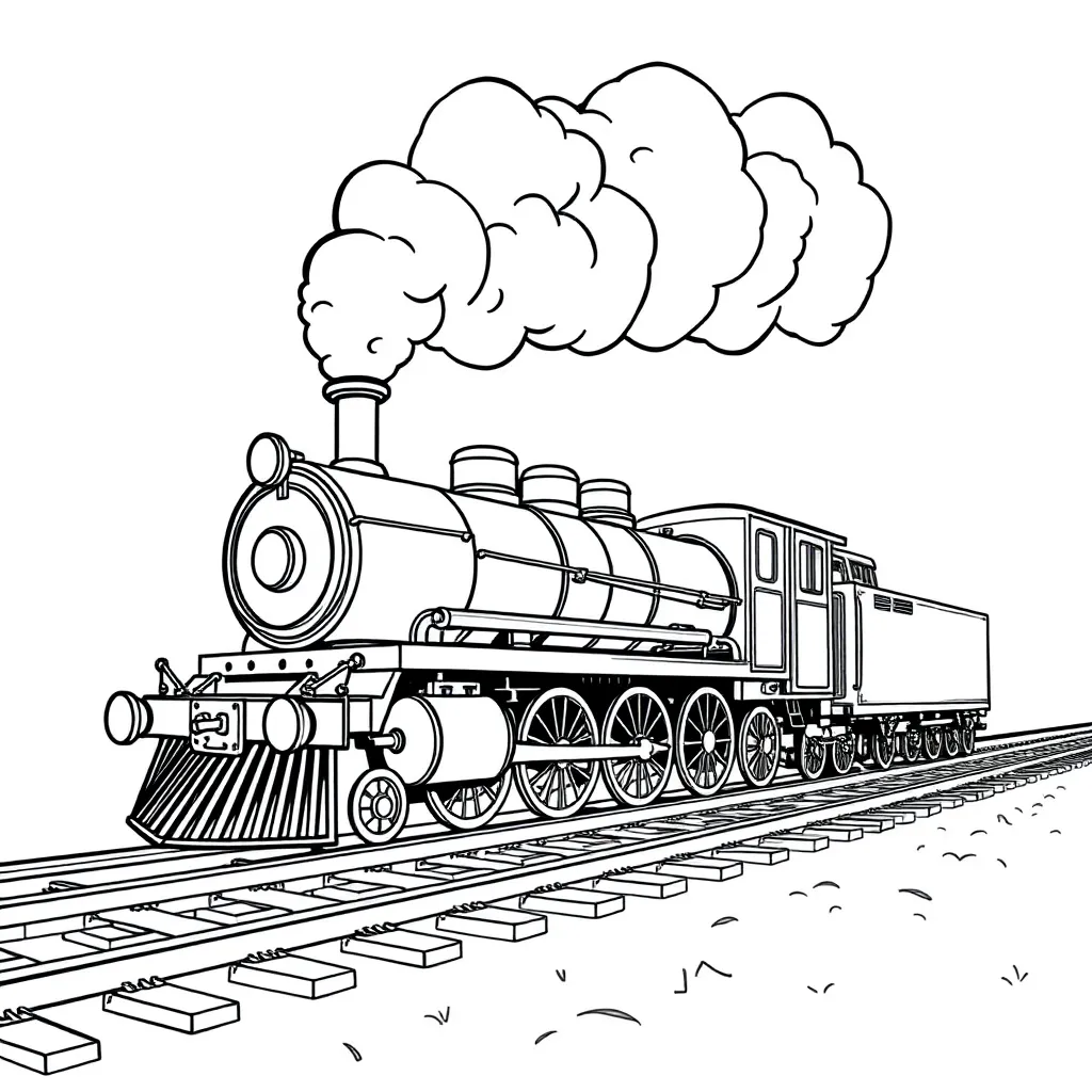 Train coloring page