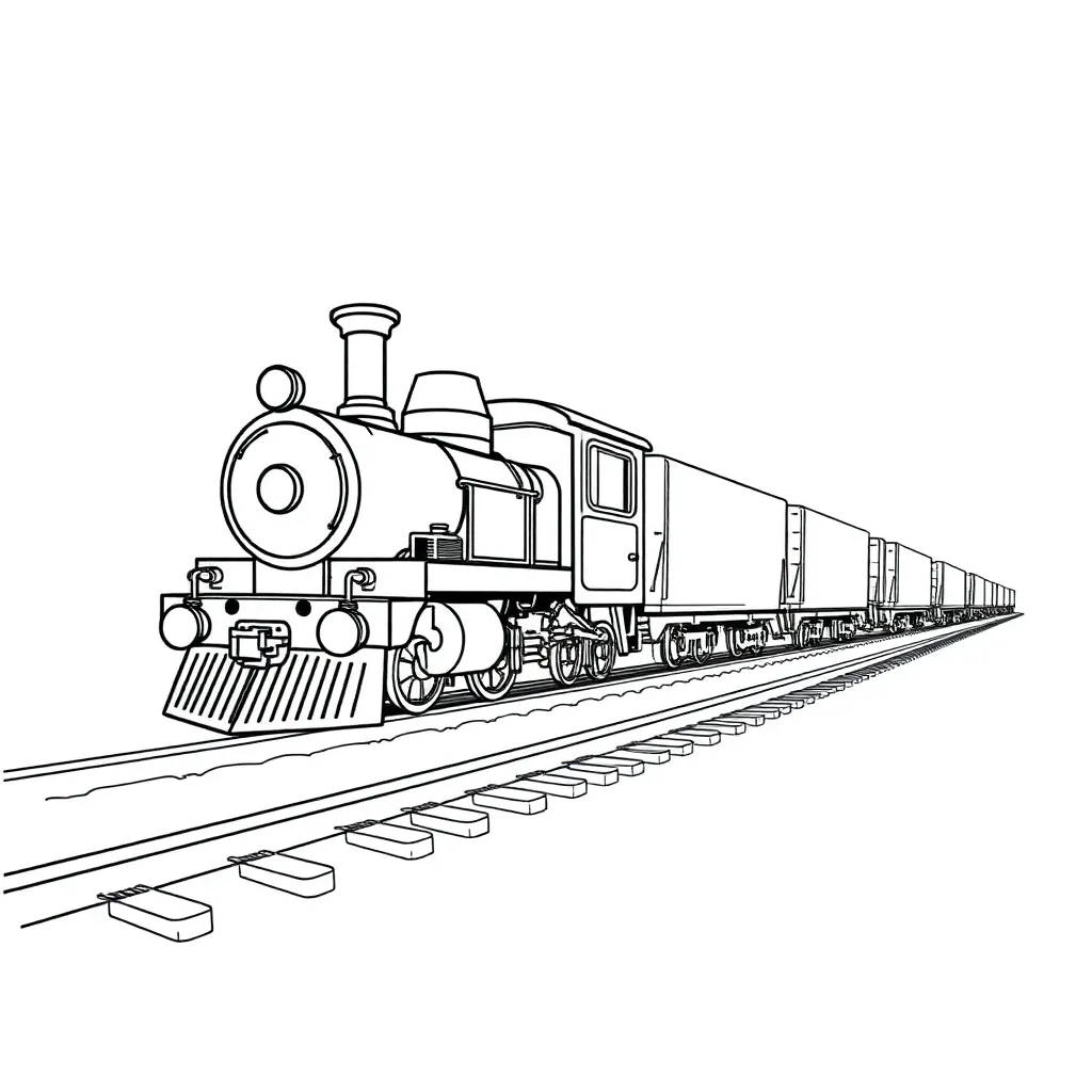 Train coloring page