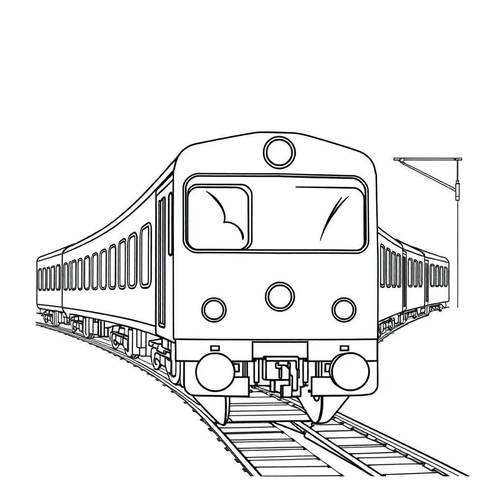 Train coloring page