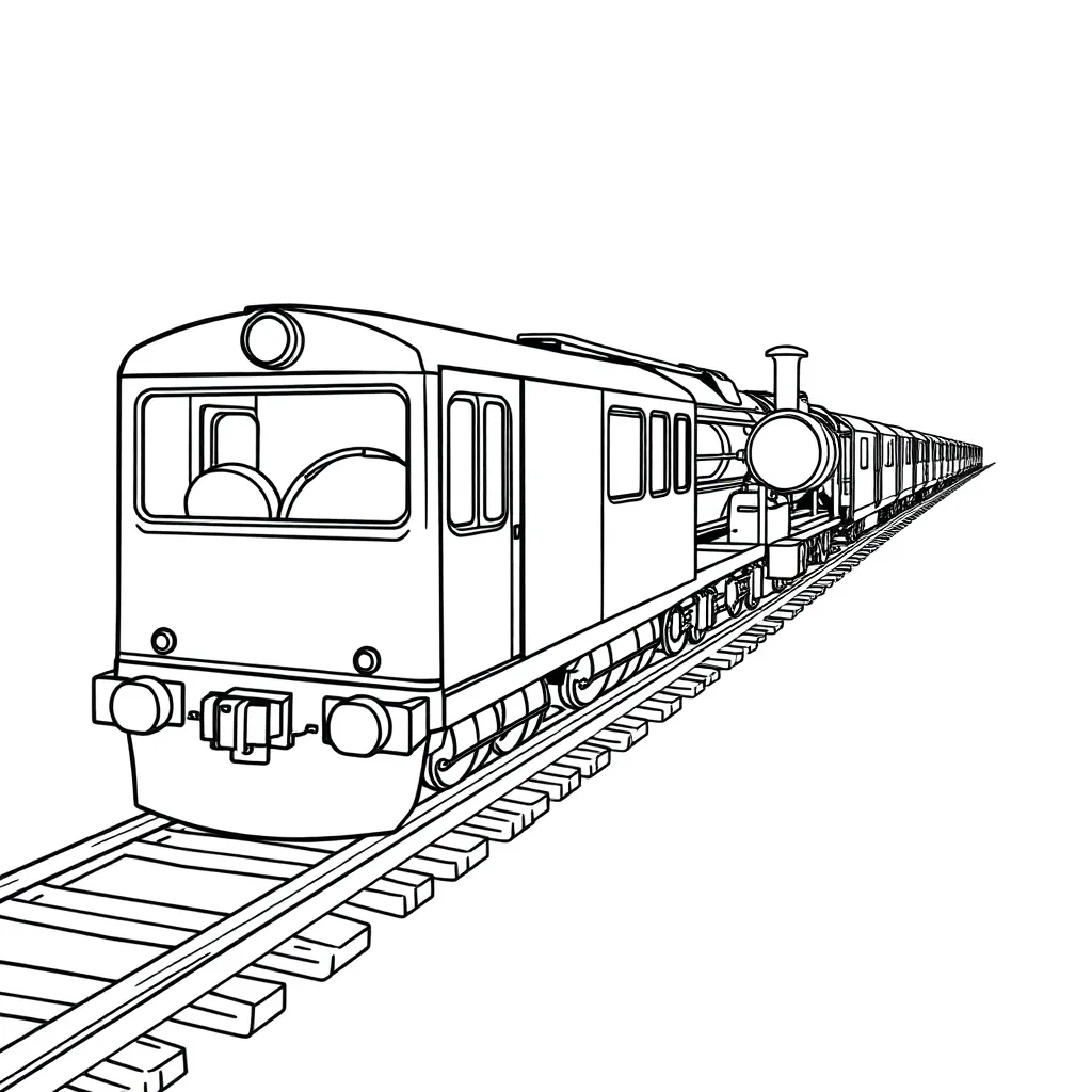 Train coloring page