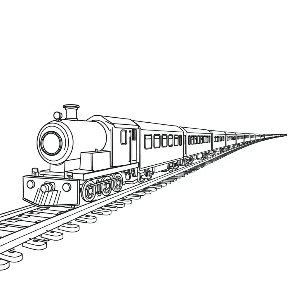 Train coloring page