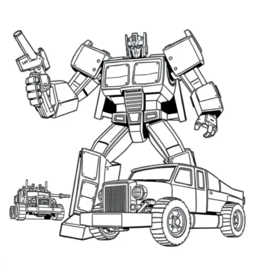 Transformers coloring page