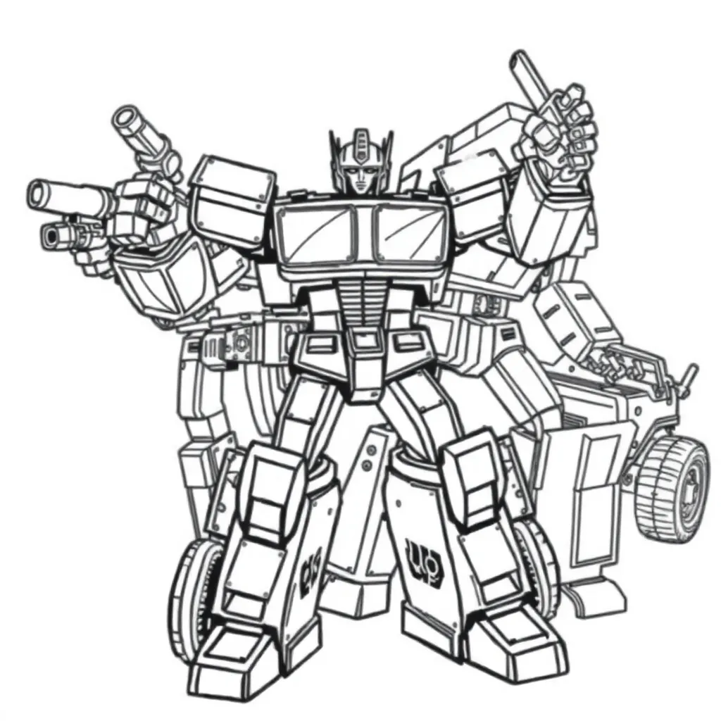 Transformers coloring page